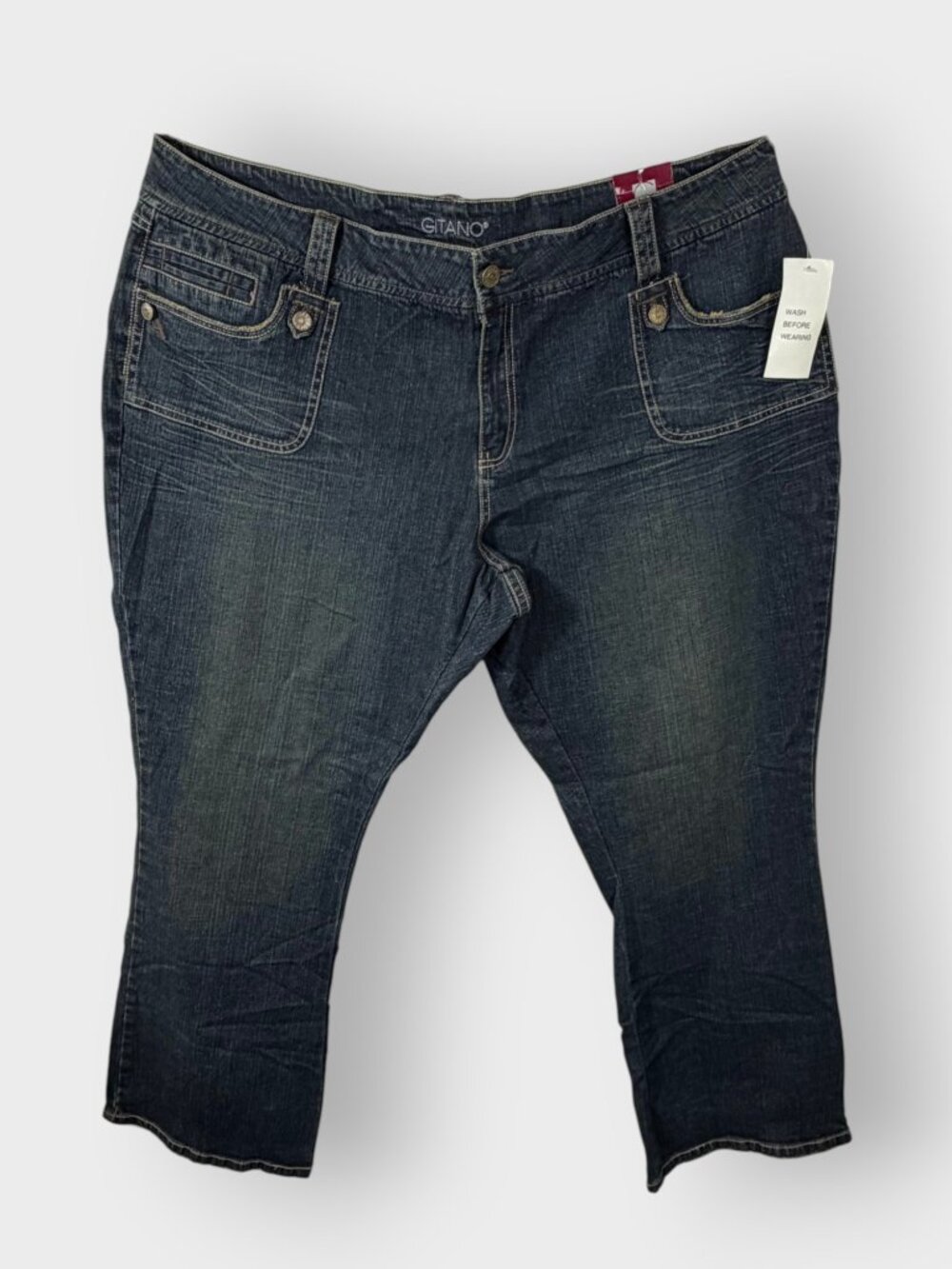 NEW Gitano Stretch Boot Cut Jeans | 26W | Dark Wash | Y2K